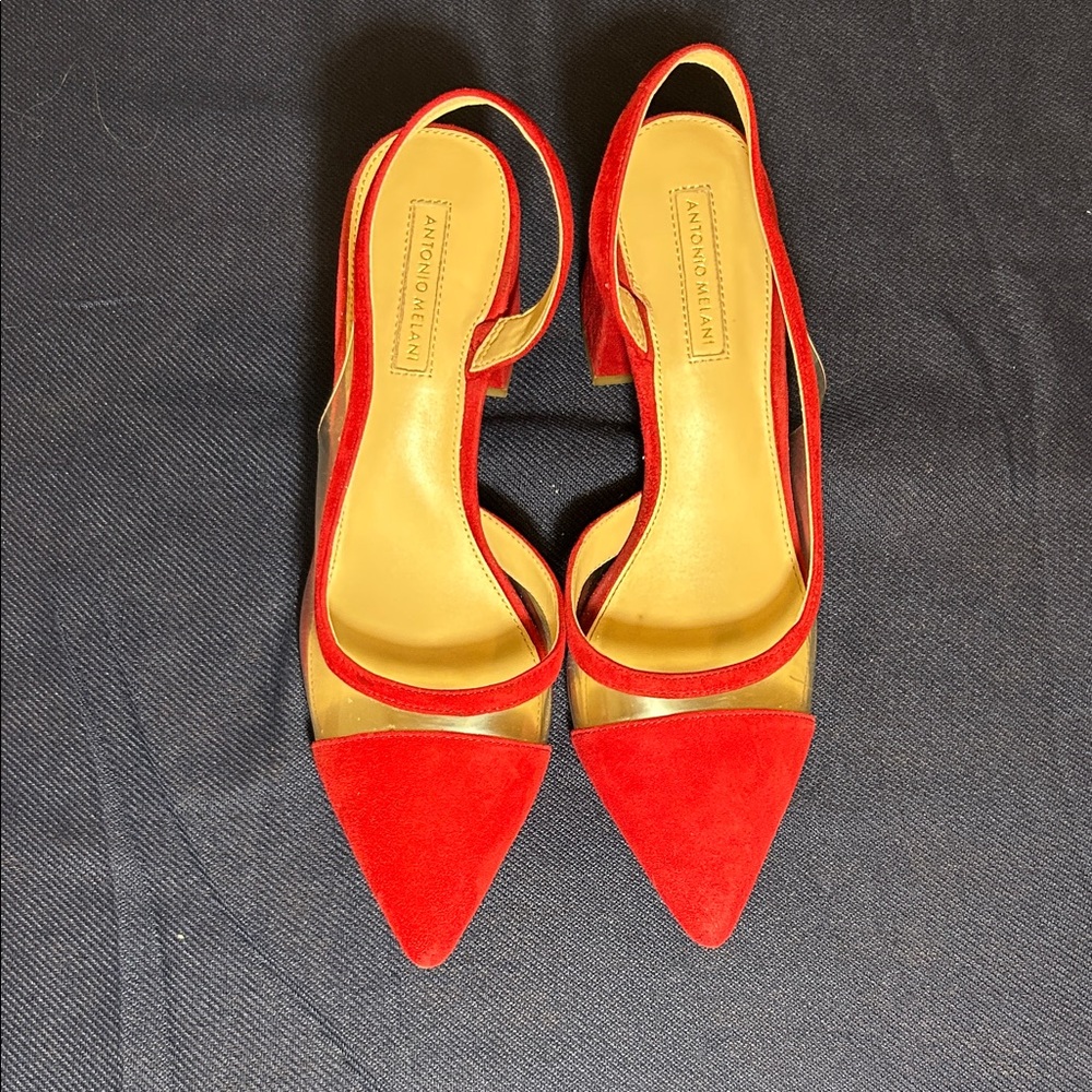 ANTONIO MELANI Red Pointed Toe Heels